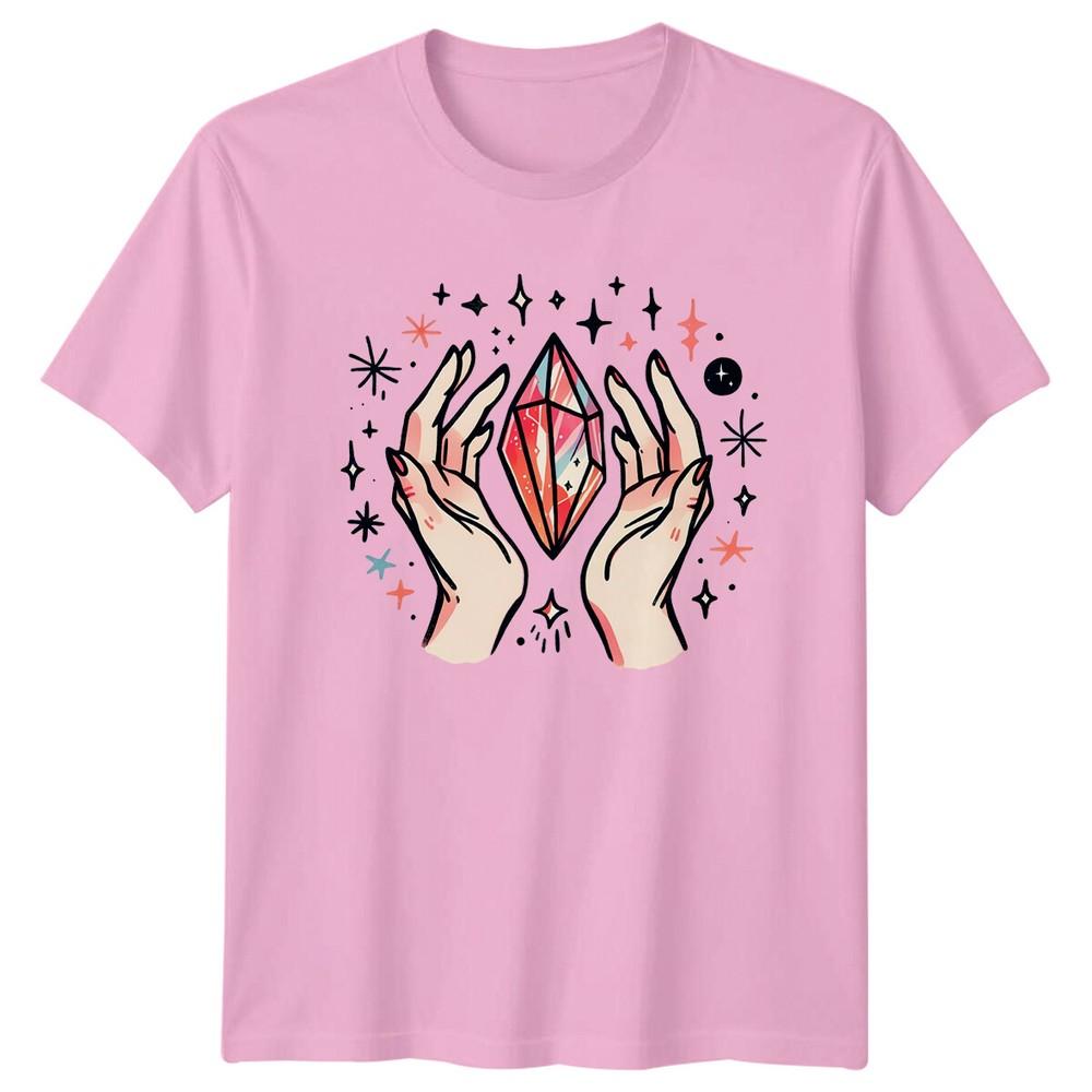 Magic Crystal Hands Celestial TShirt Mystic Witchy Unisexs TShirt