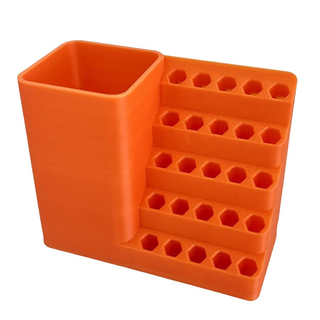 Pegboard Screwdriver Bit Organizer Toolbox with 20 25 50 10 Slots Plastic Storage Case for DIY Professional