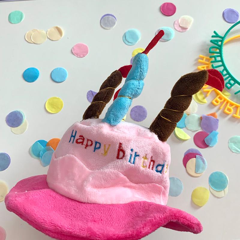 Birthday Cake Candle Headband and Hat for Baby and Pet Party Dress-Up, Holiday Photo Props