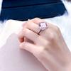 High End Nuptial Wedding Occasion Rings Sparkling Pink Diamond Rings  Tone Women Engagement Classic Rings Fine Rings Jewelry