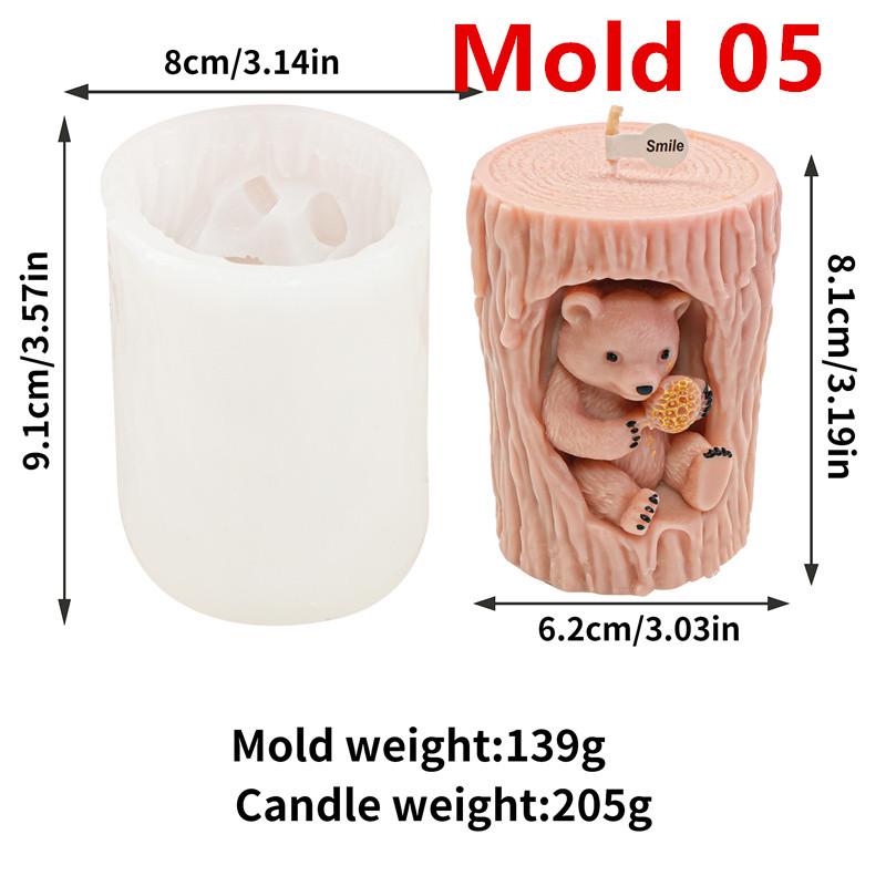 

3D Форма для свечей из силикона Медведь в дупле дерева , Сделай сам, Обнимающий медведь, Горшочек с медом, Дизайн пчелиных сот, Ароматерапевтические свечи, Гипсовое мыло, Домашний декор