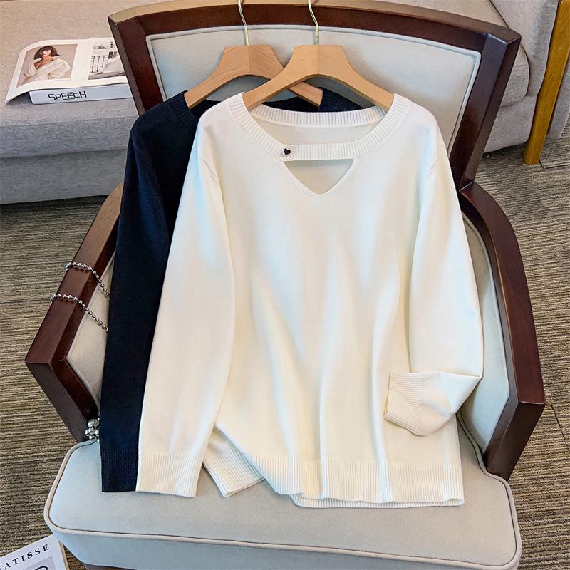 

Plus Size Women s Knit Pullover Sweater, Bust 150/160, Fits 200-350 Jin, Style 8096. 4XL чёрный
