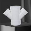 PVC Drainage Pipe 50x50mm Oblique Four-Way Connector
