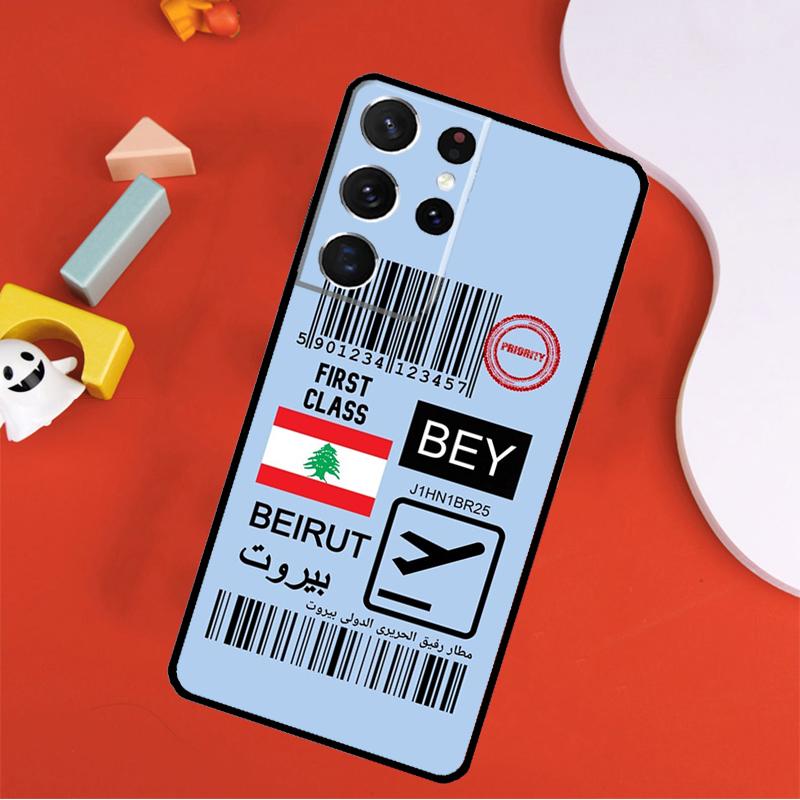 Lebanon Flag Phone Case For Samsung Galaxy S25 Ultra S24 Ultra S9 S10 S20 S21 S22 S24 Plus S23 FE Cover