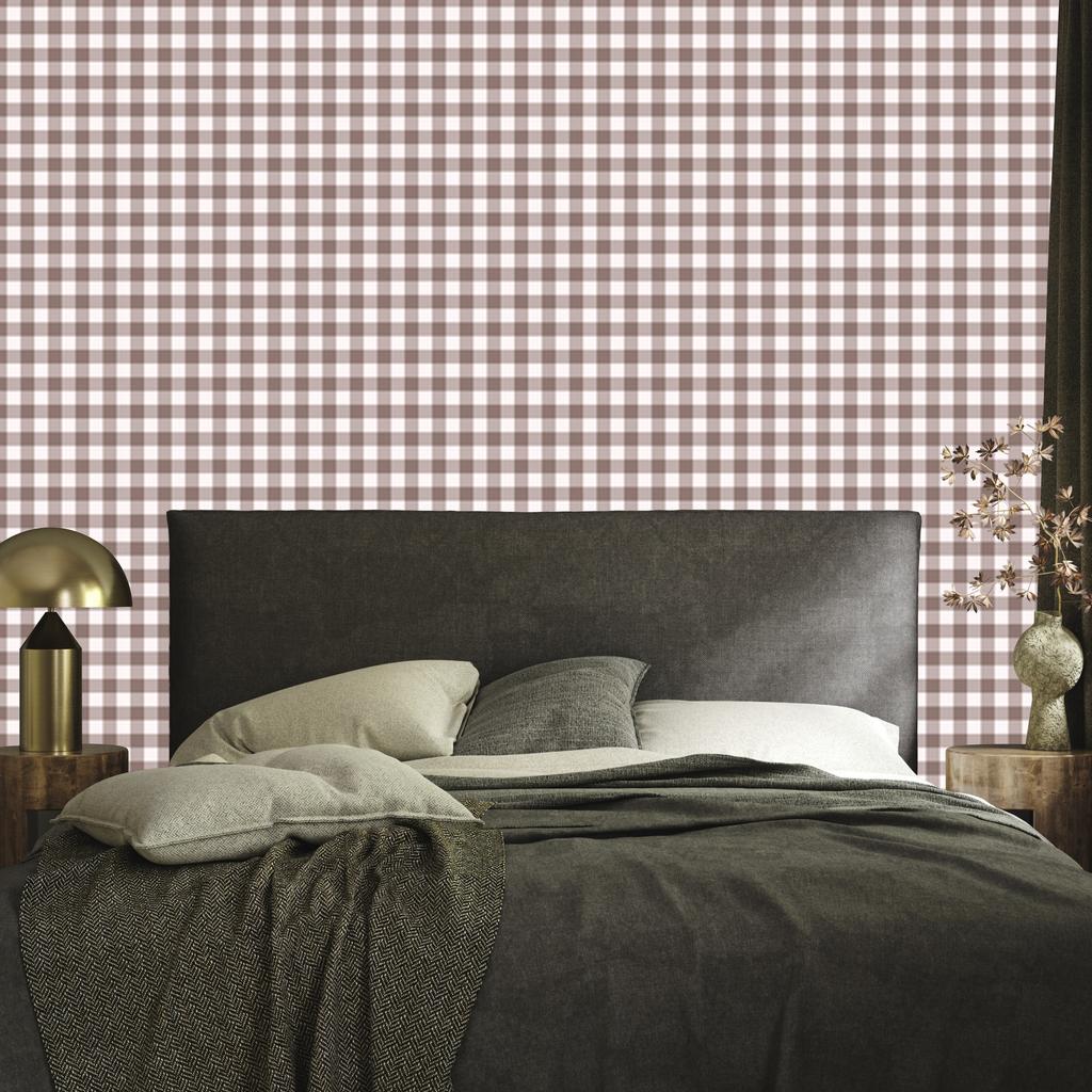 Wallpaper Fabric Pattern Red, Light Gray and White 50x1000