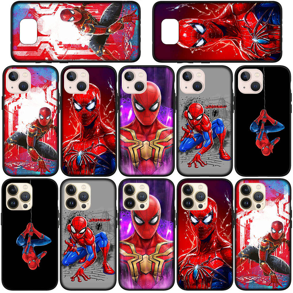 Handyhülle für iPhone 17 16 15 Xiaomi Poco F8 F7 X7 X6 M8 C85 C75 C71 Redmi Note 14 13 12 11 Pro Max A3 14C 13C 15C Comics Spiderman Spider Man Hülle