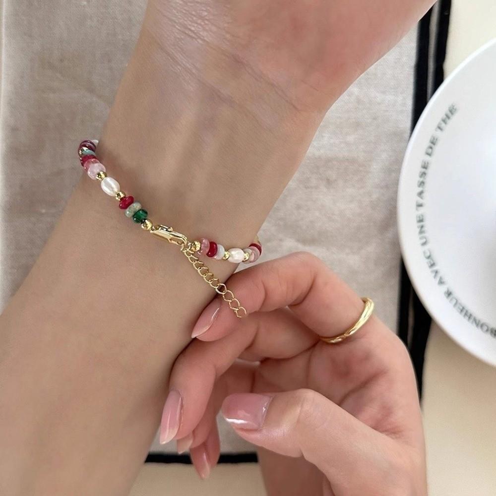 Natural Beads Stone Jewelry Elegant Female Jewelry New Freshwater Pearl Necklace Bracelet  Women