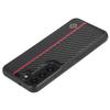 LC.IMEEKE For Samsung Galaxy S21 4G/5G Carbon Fiber Texture Case PU Leather Coated TPU+EVA Fall Resistant Phone Cover