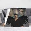 Sam Winchester Dean Winchester Castiel Blanket Cover Velvet Supernatural Movie Wings Thin Throw Blankets for Bedroom Sofa Quilt