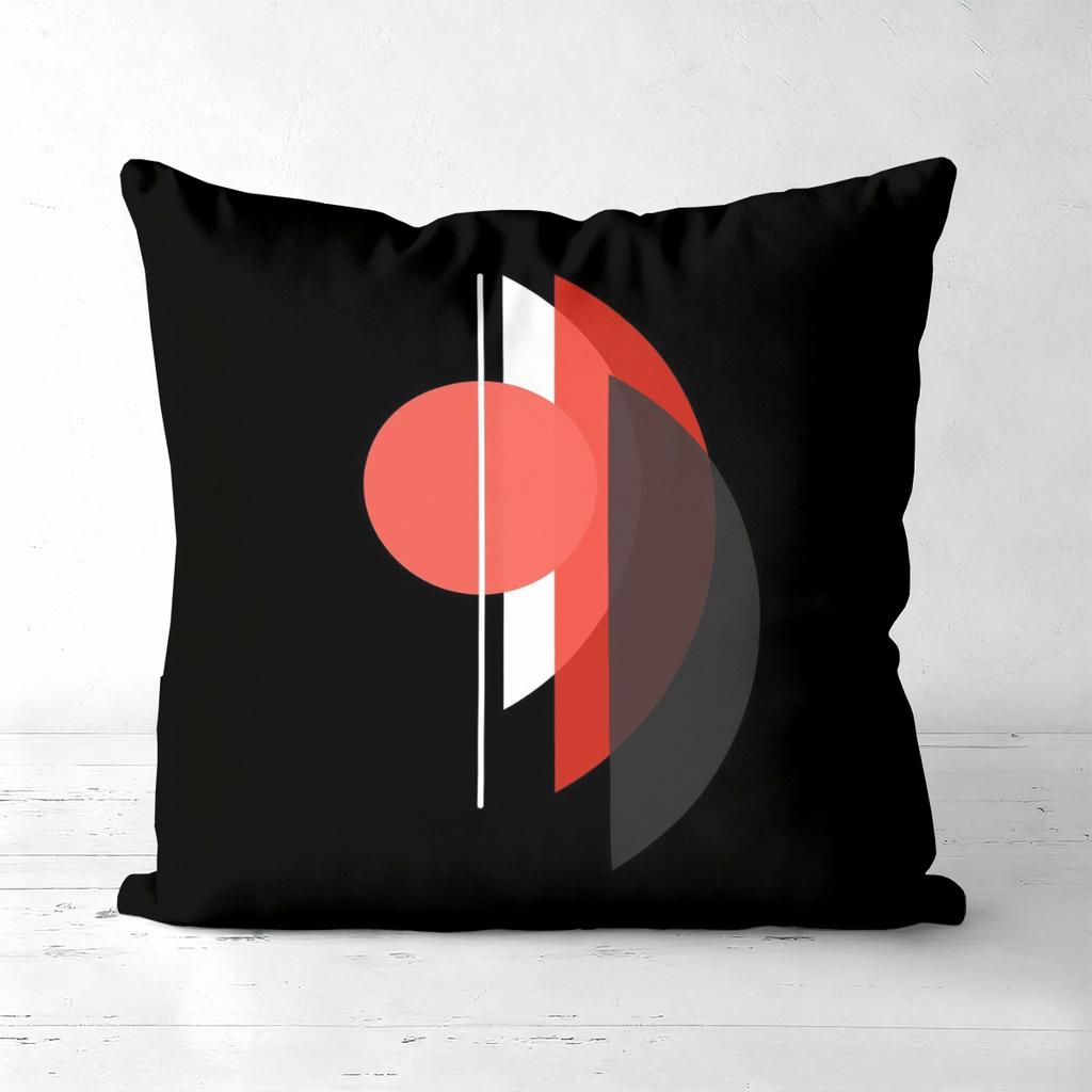Modern Abstract Pattern Black Throw Pillow Cases Polyester pillowcase, sofa decorative cushion cov Headboard Pillow