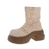 Thick-soled Martin Boots Women's 2025 New Summer Mesh Hollow Breathable Short Boots Small Fashionable Versatile Cool Boots Women