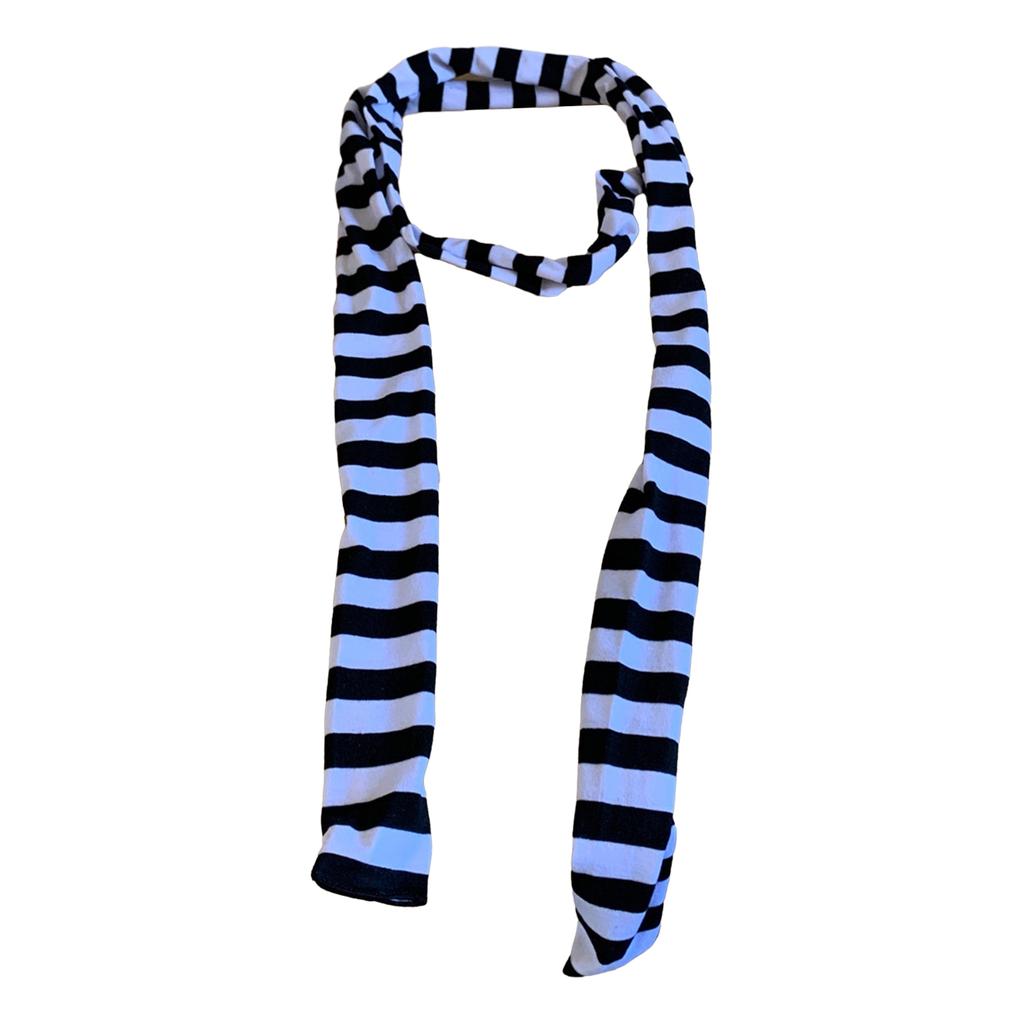 Women Spring Summer Stripe Pattern Scarf Thin Neckerchief Y2k Style Colorful Thin Knitted Neck Guard Lightweight