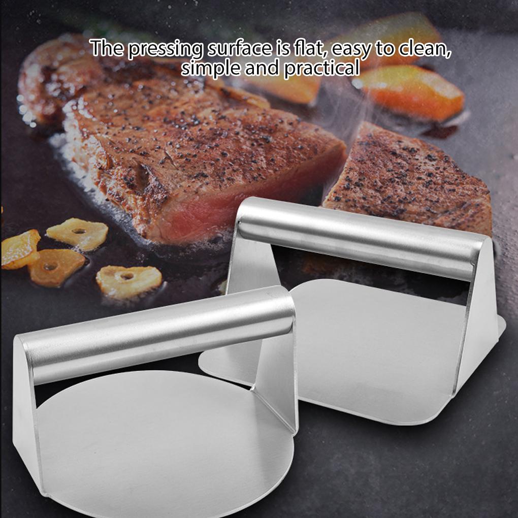 Burger Press Stainless Steel Non-stick Hamburger Maker Anti-corrosion Patty Making Gadgets Squeeze Grease Grilling Utensil