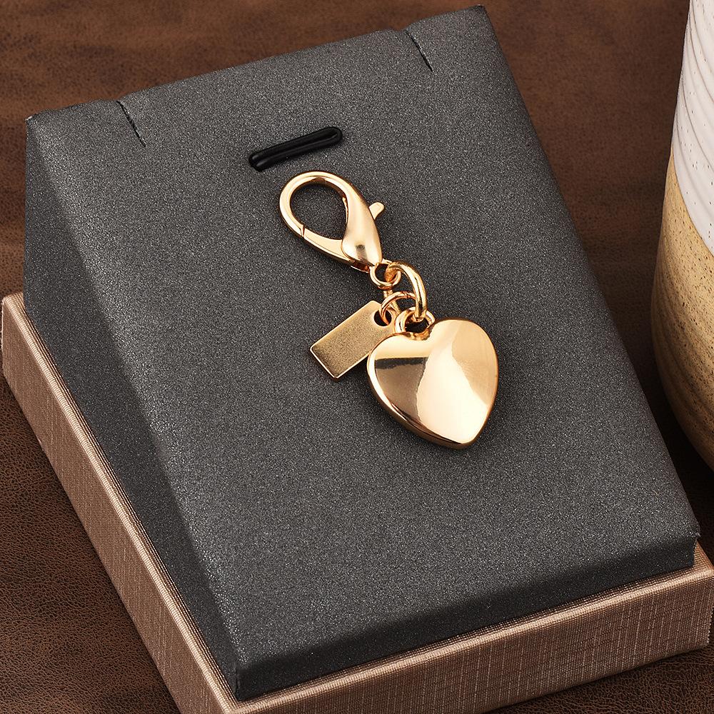 1Pc High-quality Alloy Keychains Pendant Golden Bear Flower Cherry Charms Lobster Clasp Badge Holder Car Keys DIY Accessories