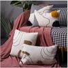 Yellow Abstract Handmade Geometric Embroidery Pillow Cover Home Decor Cushion Cover PillowCase Pillow Sham 30x50cm/45x45cm