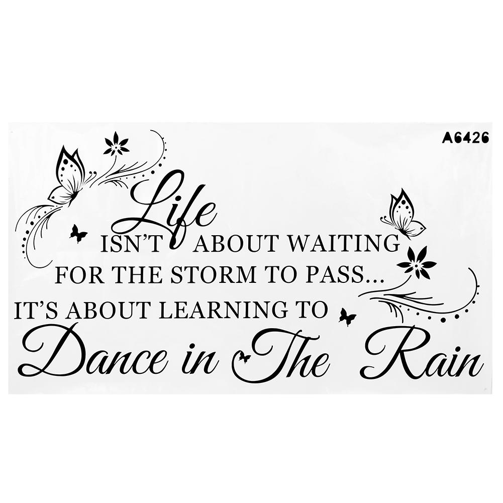 Unique Wall Sticker English Letter with Butterflies Removable Wall Paper Home Bedroom Decor