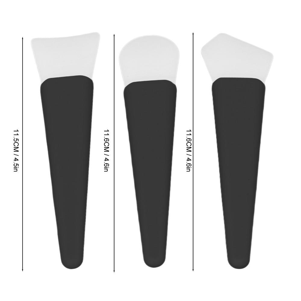 3pcs Easy to Clean Makeup Silicone Brush Lightweight Design Reusable Makeup Brush  Travel Use