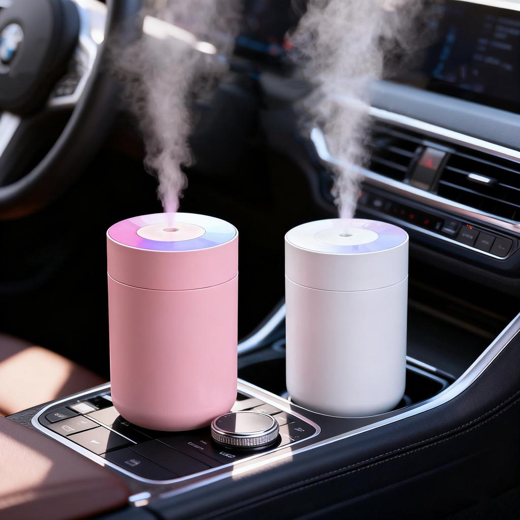 USB Air Humidifier Personal Air Moisturizer for Home Office Car Powerful Mist LED Mood Light Quietest Air Humidification