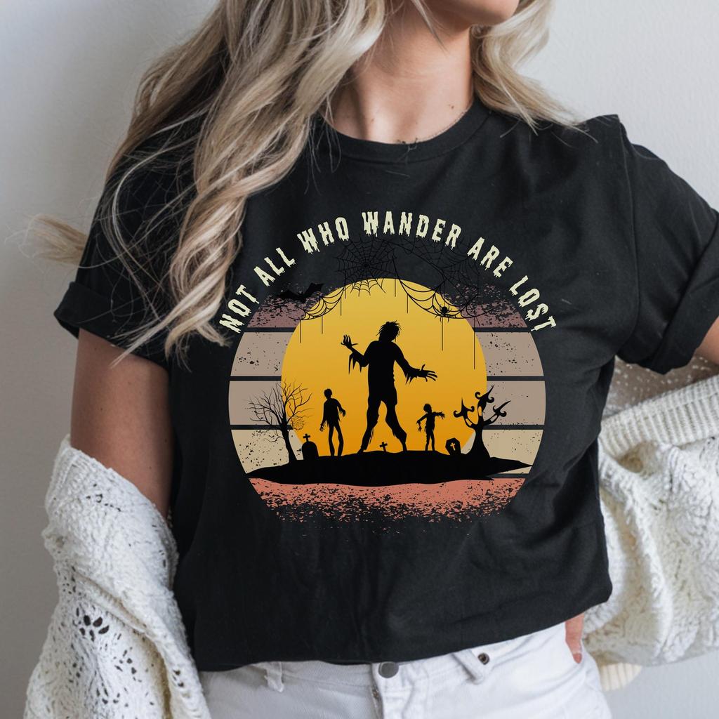 Wanderer Zombie T-shirt, Halloween Shirt, Unisex Tee, Funny Undead Clothing, Popular Saying Twist