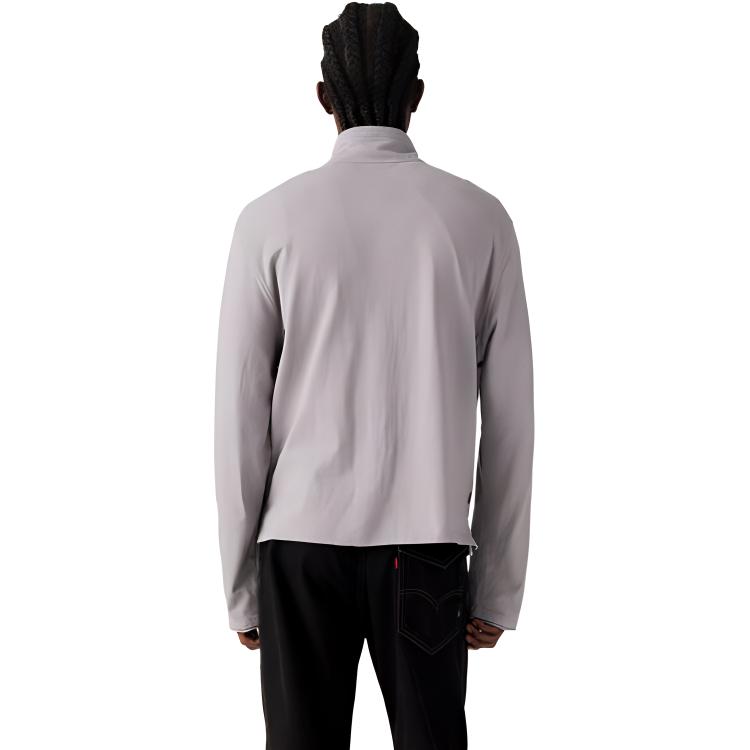 Levis X Kiko Kostadinov Collaboration FW24 Asymmetrical Open-Chest Patch Pocket Button-Up Long Sleeve Shirt Men Shirts Smoke-Gray 000GL0000