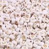 100pcs Round Square English Letter Beads DIY Bracelet Necklace Jewelry Accessory Acrylic Loose Bead String Black White Crafts