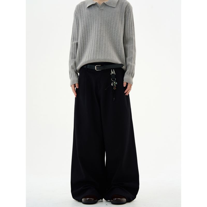 Kisko American Retro Lyocell Linen Wide-Leg Casual Trousers for Men and Women, Basic Cleanfit Loose Long Pants