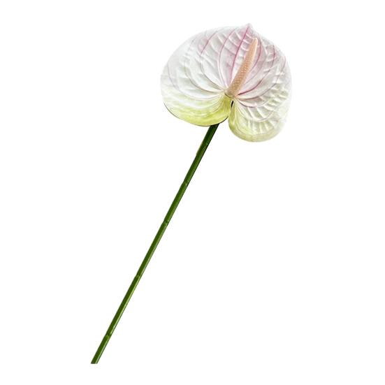 Artificial Anthurium Flower 24.4 Inch Real Touch Fake Flower for DIY Wedding Bouquets Floral Arrangements Bridal Shower Party Centerpiece