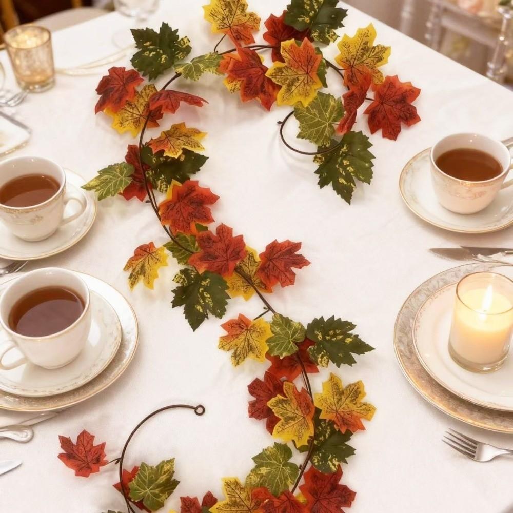 Hanging Vine Fake Plants Leaf Vines DIY Craft Autumn Decor Vine Garland Halloween Festivals