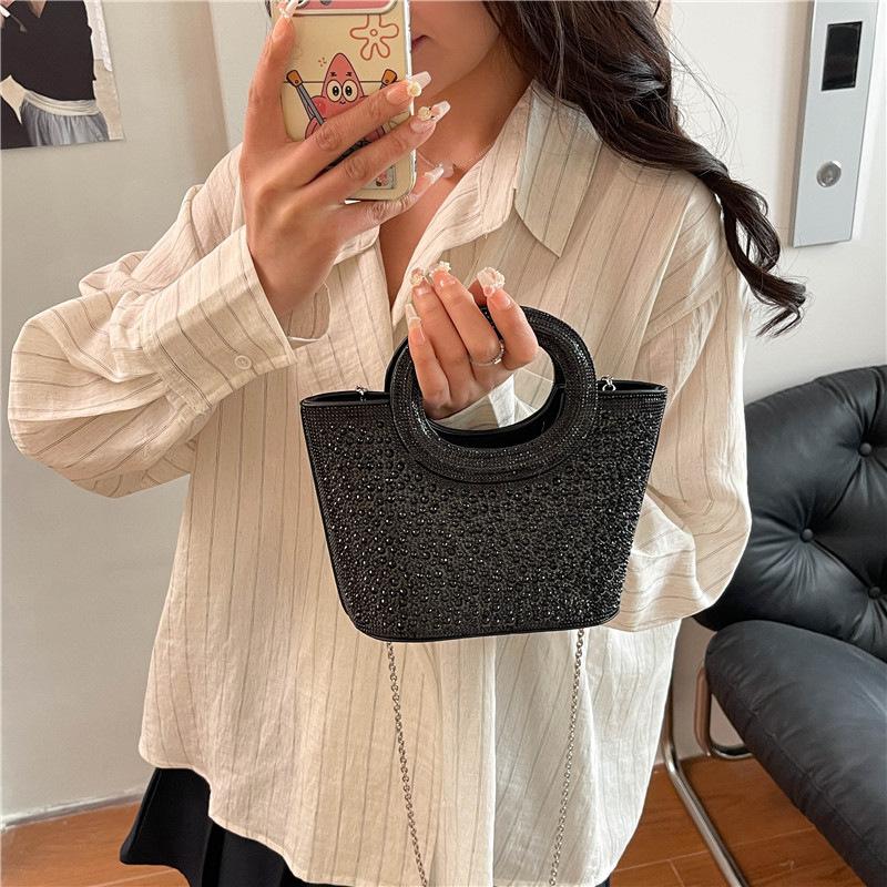Shiny Rhinestone Bag, Dinner Bag, Fashion Colored Diamond Women's Bag, High-end Full Diamond Design Handbag