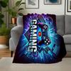 "Neon Gaming Controller Wall Art Decor"Blanket Flannel Throw Blanket for Sofa, Bed, Travel, Camping, Office, Couch, Chair, And Bed Gift for