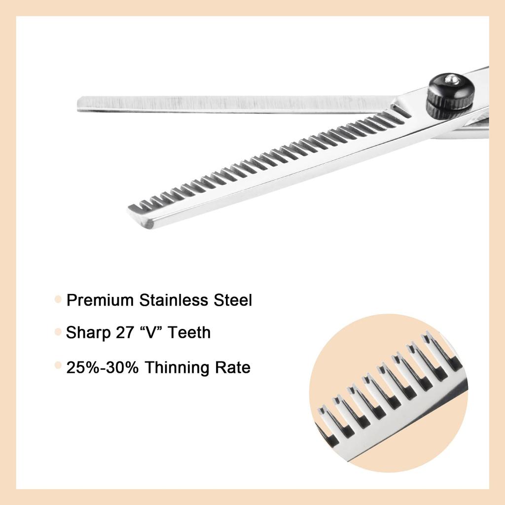 Hair Scissors Thinning Scissors for Hair Fcysy Professional 11 Pieces Hair Cutting Tools Barber Scissors Blending Scissors Straight Edge Hair Trimming