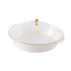Fruit Bowl with Lid Serving Tray Round with Handle Organizer Decorative Dish Fruit Plate for Living Room Party Tea Breakfast
