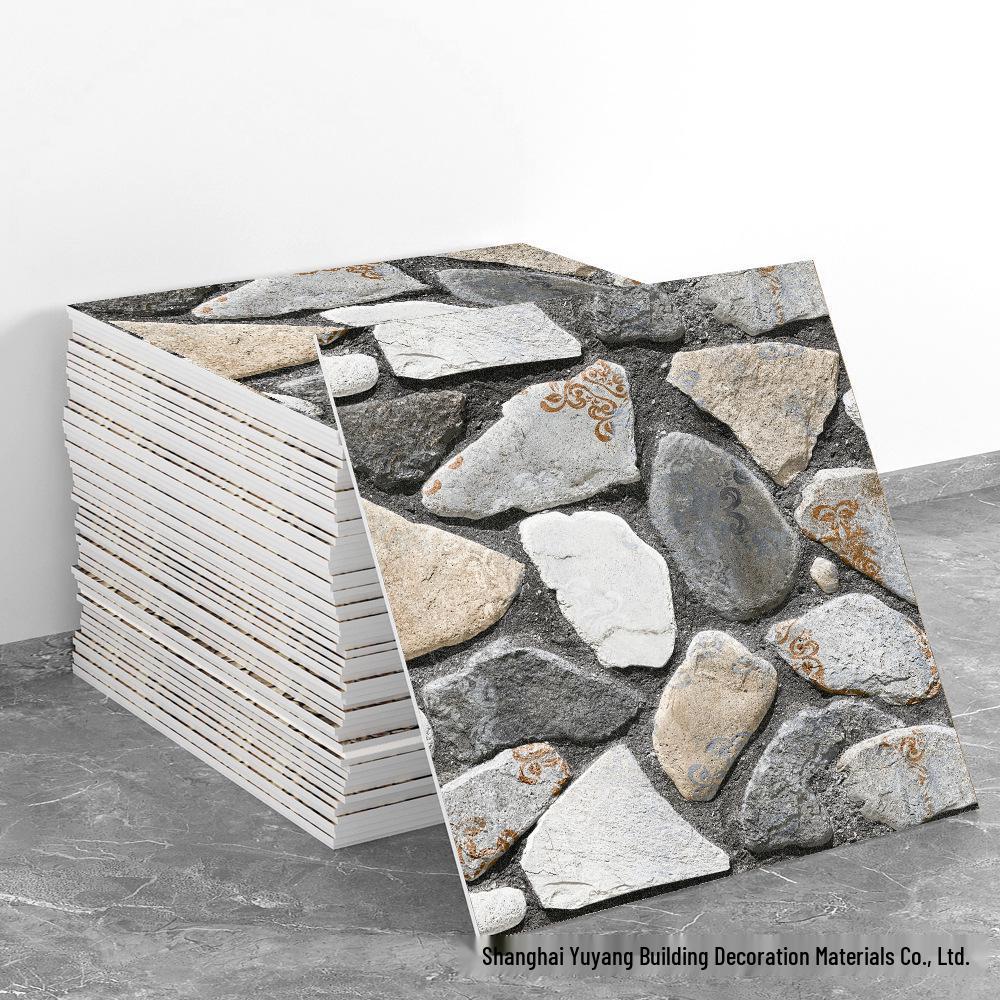 Waterproof Marble-Style Self-Adhesive Tile Sticker, 30x30cm, for Moisture-Proof Wall Renovation and Decoration.