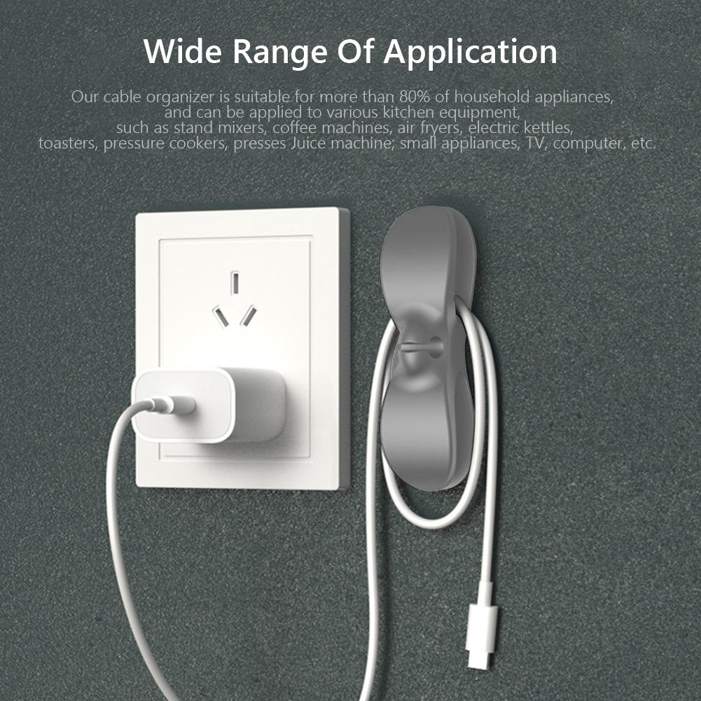 

4/9Pcs Cable Organizer Clips for USB Charging Data Lines Bobbin Winder Wall Mounted Wire Holder Self-adhesive Cables Clip