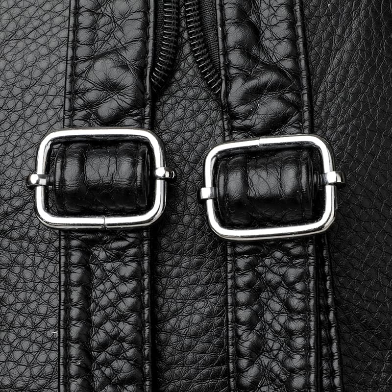 Backpack Casual soft leather schoolbag Travel small backpack