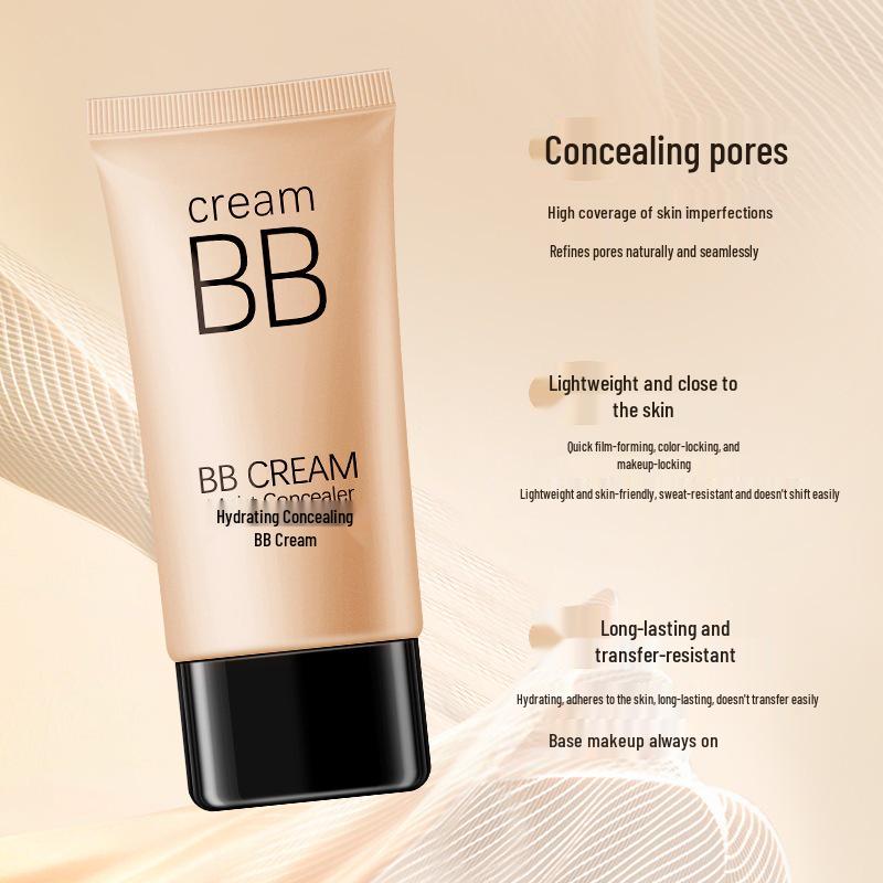 HEYXI Hanyuanxi Hydrating BB Cream - Waterproof, Sweatproof, Non-cakey Foundation, Easy Application/Removal.