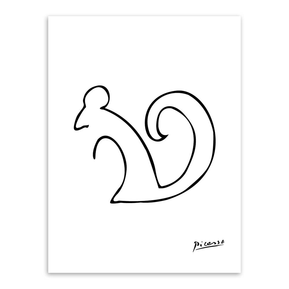 Nordic Minimalist Picasso Animals  Home Decor Nordic Canvas Painting Wall Art Figure Body Hand Posters and Print for Living Room No Frame