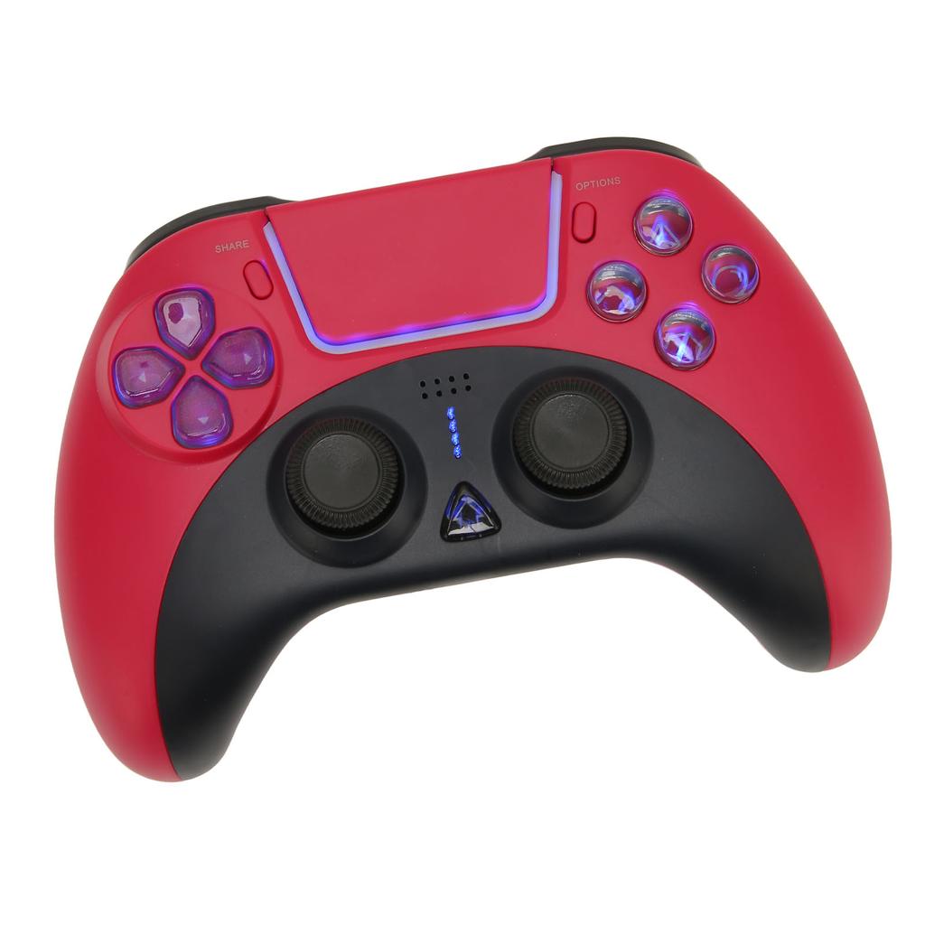Wireless Game Controller RGB Backlight Dual Vibration 6 Axes Wireless ...