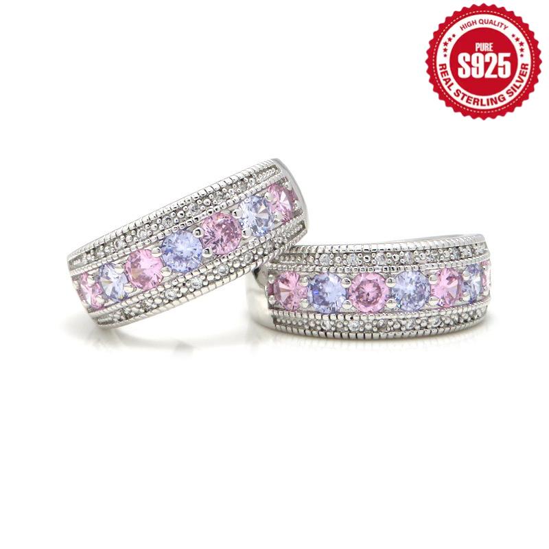 1Piece High-end elegance S Pure silver colored ring Unisex Bohemian retro sexy style Hypoallergenic jewelry Suitable for
