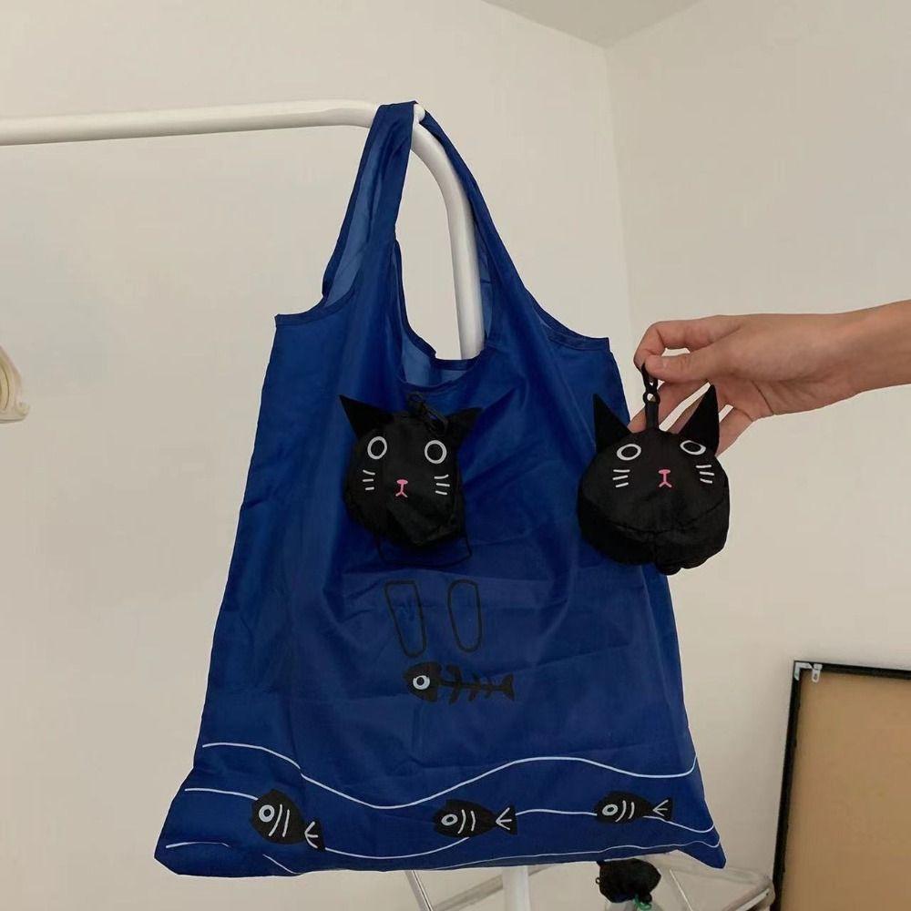 Waterproof Frog Foldable Shopping Bag Cat Handbag Foldable Eco Bag Reusable Eco-Friendly Shopping Storage Bag Shopping