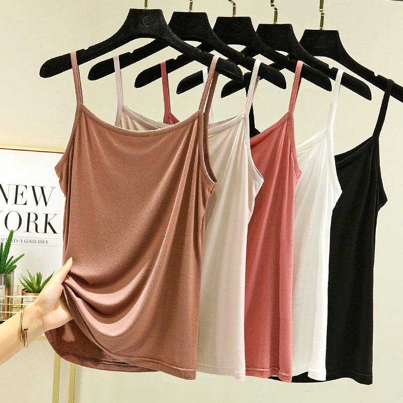 Modal sling vest women's summer thin inner sleeveless base large size loose fat mm outer wear thin top