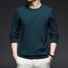 Men's Round Neck Knitwear Long Sleeve Casual T-shirt - High Quality Spring & Autumn Base Layer