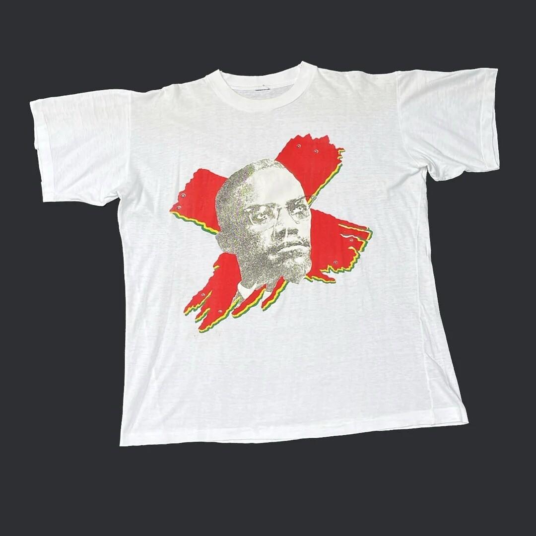 Malcolm X 1990 90s Vintage Single Stitch Rare USA Graphic Unisex T-Shirt XXL