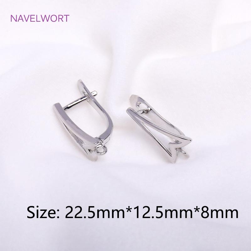 18K Gold Plated Brass Earring Hook Clasp,High Quality Ear Wire For Earring Making Findings,Accessories For Earrings