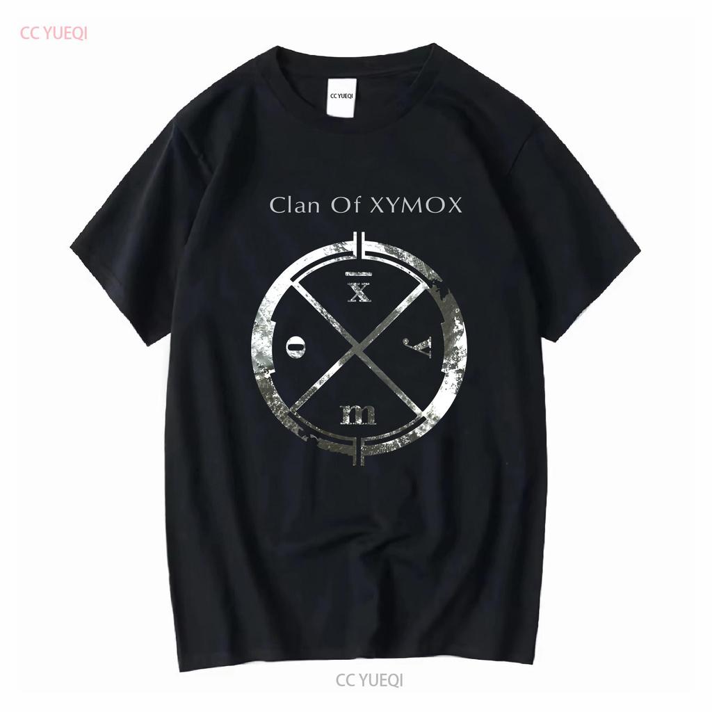 T-shirt Clan Of Xymox Alt Rock Goth Dark Wave Band maniche lunghe o corte vintage lavata abbigliamento firmato streetwear casual