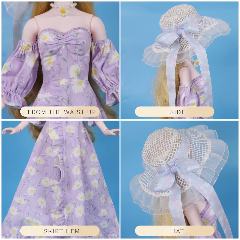 ICY Fortune Days Doll Clothes Ball Jointed Doll Clothes Cherry Blossom Alice Clothes Costume Cherry Blossom Ages 1/3 Kimono1 Hairpin1 6+ (suihua)