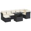 VidaXL Salon de jardin 8 pcs avec coussins noir résine tressée 3327786