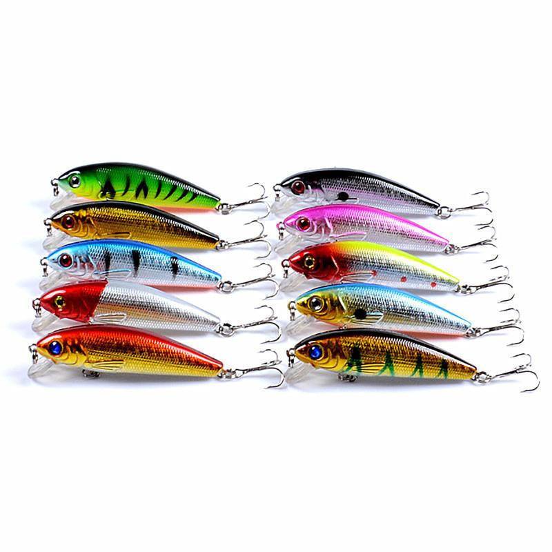 Minnow Fishing Lure Vib 7.2cm 8.7g 3d Eyes Bionic Hard Bait Artificial Fishing Accessories For