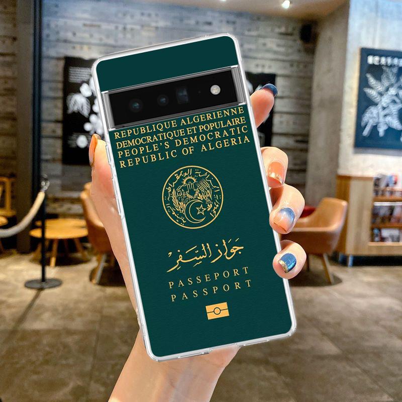 

Phone Case Cover for Google Pixel 9 8 7 6 5 4 4XL Soft TPU 7A 6A 5A 4A 3A Pro XL 5G Transparent Shell Algeria Passport Capas Bag Pixel 7A
