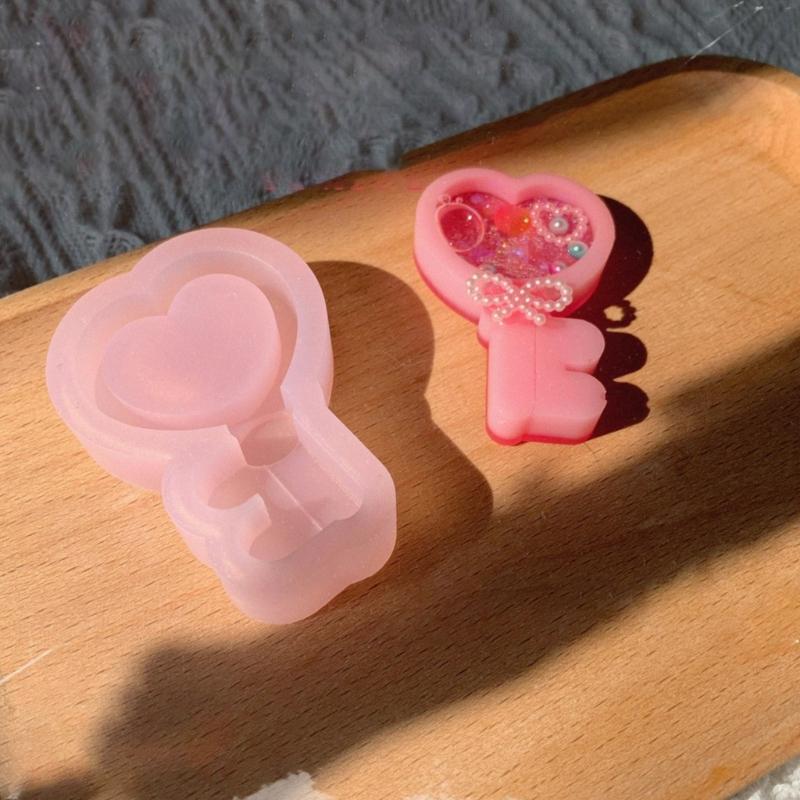 Resin Shaker Mold DIY Cute Heart Quicksand Resin Casting Epoxy Mold Jewelry Shaker Silicone Mold for Pendant-Decor Craft
